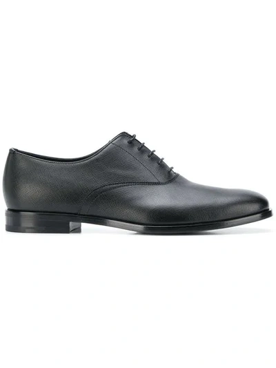 Shop Prada Lace-up Oxford Shoes - Black
