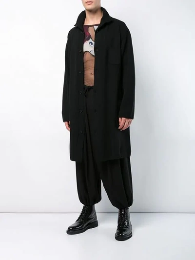 Shop Yohji Yamamoto Basic Balloon Trousers - Black