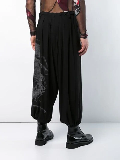 Shop Yohji Yamamoto Basic Balloon Trousers - Black