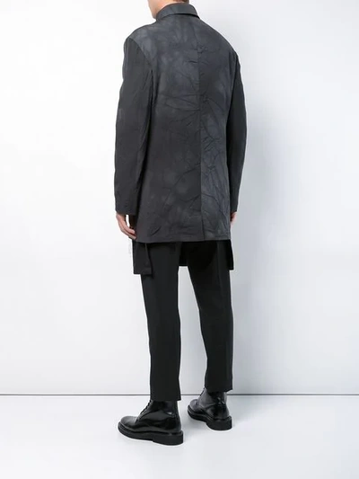 Shop Yohji Yamamoto Layered Face Embroidered Jacket - Black