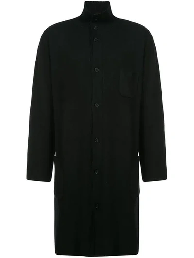Shop Yohji Yamamoto Old Man High Neck Cardigan In Black