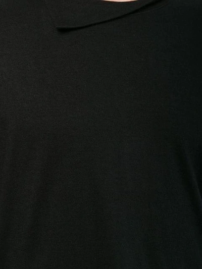 Shop Yohji Yamamoto Turnover Collar Sweater In Black