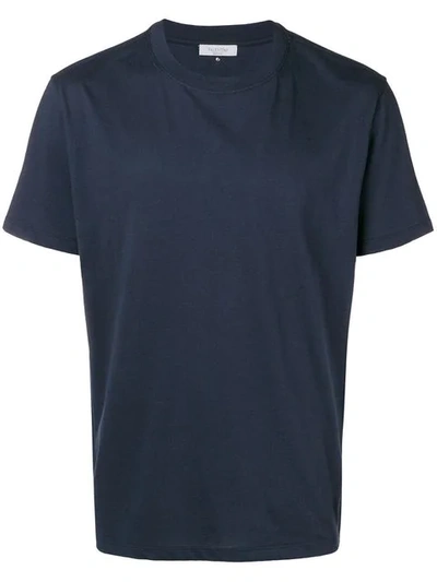 Shop Valentino Round Neck T-shirt In Blue