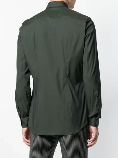 Shop Prada Classic Plain Shirt In Green