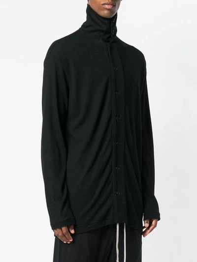 Shop Yohji Yamamoto Long Length Shirt - Black