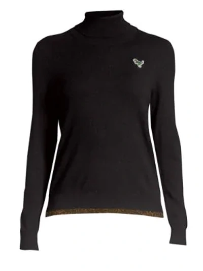 Shop Coach 1941 Turtleneck Wool & Cashmere Sweater In Black
