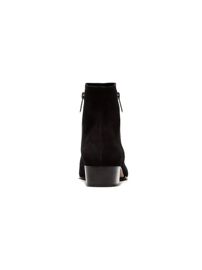 Shop Balmain Anthos Suede Ankle Boots In Black