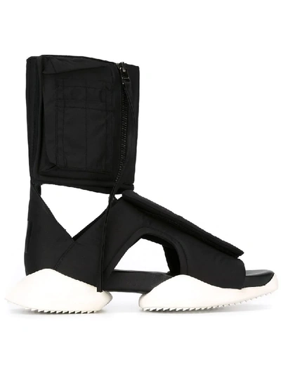 Shop Rick Owens X Adidas 'cargo' Sandals - Black