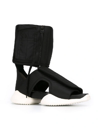 Shop Rick Owens X Adidas 'cargo' Sandals - Black