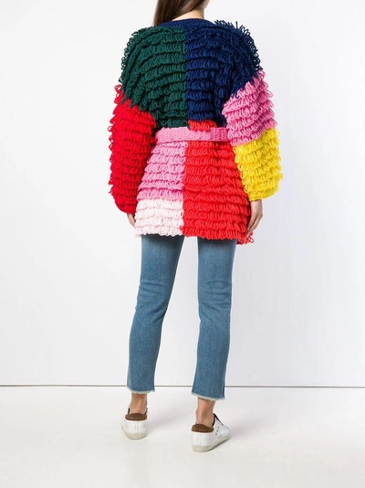 Shop Mira Mikati Loop-knit Colourblock Cardi-coat