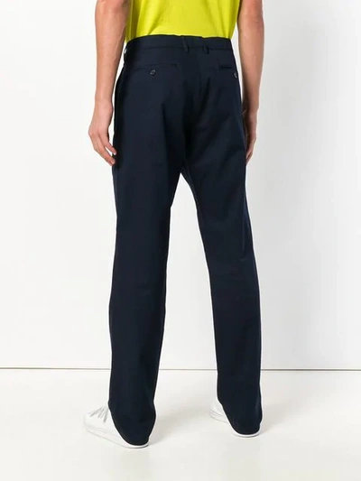 Shop Kenzo Classic Chinos In Blue