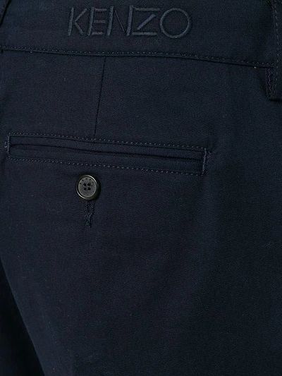 Shop Kenzo Classic Chinos In Blue