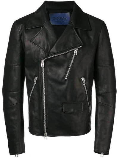Shop Drome Classic Biker Jacket - Black