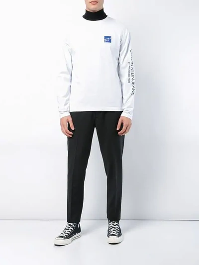 Shop Calvin Klein 205w39nyc Logo Long Sleeve T In White