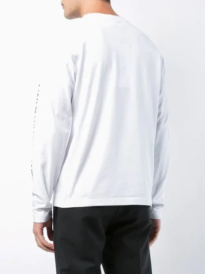 Shop Calvin Klein 205w39nyc Logo Long Sleeve T In White