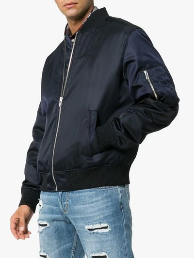 Shop Kenzo Jumping Tiger Bomber Jacket In Blue