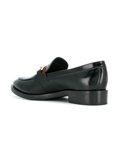 Shop Geox Classic Buckle Loafers In Black