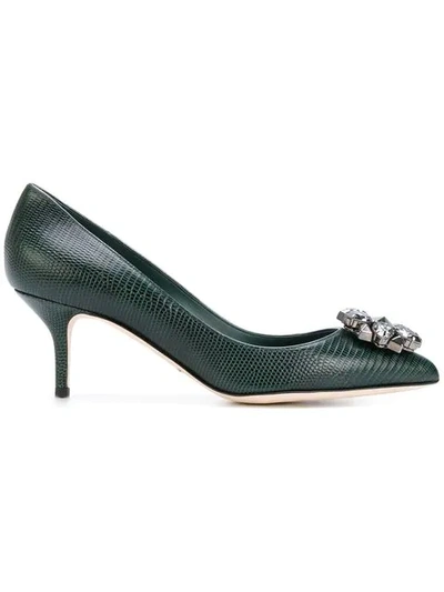 Shop Dolce & Gabbana Bellucci Pumps In Green