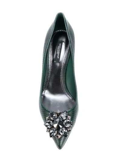 Shop Dolce & Gabbana Bellucci Pumps In Green