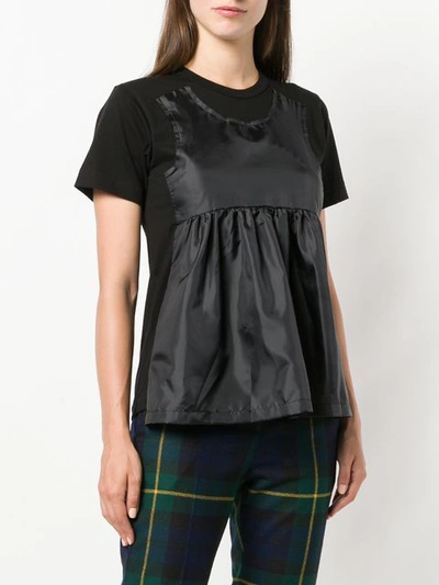 Shop Comme Des Garçons Comme Des Garçons Short-sleeve Layered T-shirt - Black