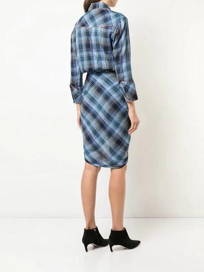 Shop Veronica Beard Shirt Dress In Blue