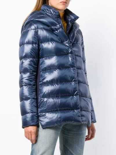 Shop Herno Layered Puffer Jacket - Blue