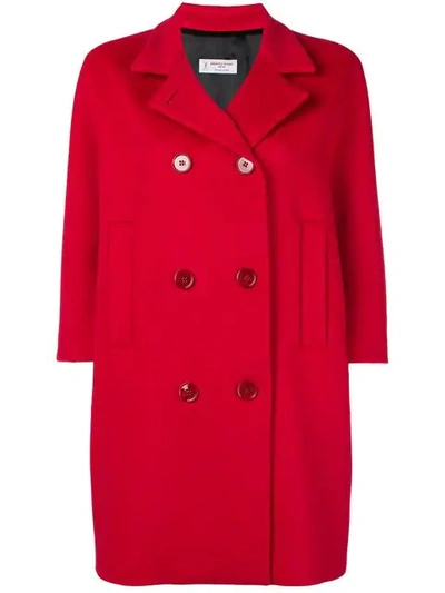 Shop Alberto Biani Double Breasted Coat - Red