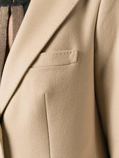 Shop Alberto Biani Classic Single Breasted Coat  In Neutrals