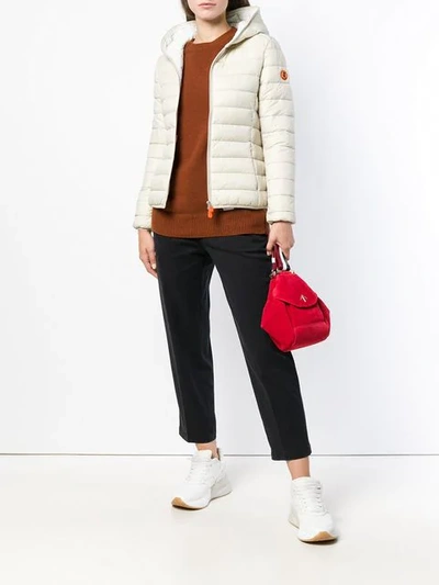 Shop Save The Duck Padded Jacket - Neutrals