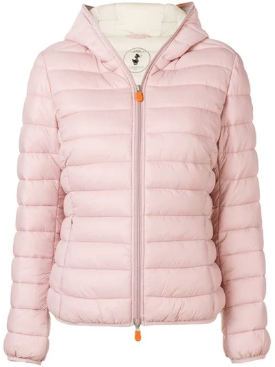 Shop Save The Duck Padded Jacket - Pink