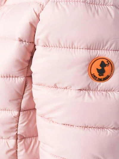 Shop Save The Duck Padded Jacket - Pink