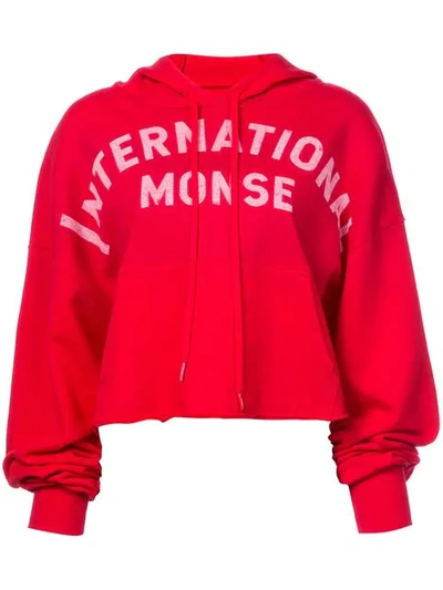 Shop Monse Kapuzenpullover Mit Logo-print In Red