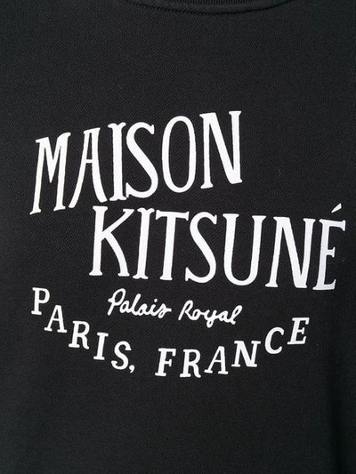 Shop Maison Kitsuné Logo Patch Sweatshirt - Black