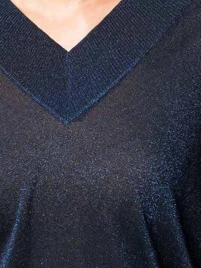 Shop Missoni Lurex V-neck Sweater - Blue