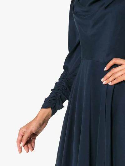 Shop Zimmermann Scarf Swing Dress In Blue