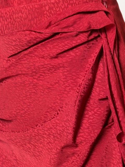 Shop Carmen March Draped Mini Skirt In Red