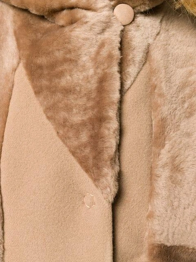 Shop Drome Hooded Mid Fur Coat - 1168