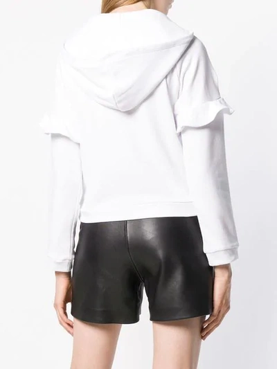 Shop Armani Exchange Ruffled Sweatshirt - White