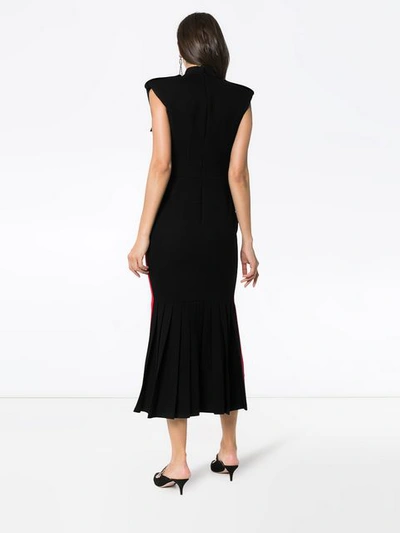 Shop Alexander Mcqueen Military Midi Dress - Black