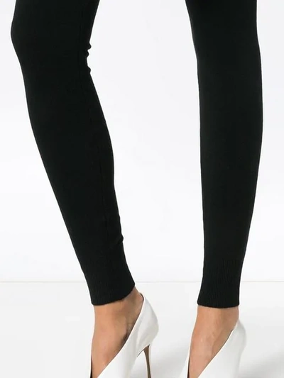 Shop Alexandra Golovanoff High Waisted Cashmere Leggings - Black