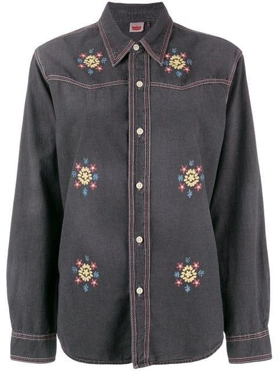Shop Levi's Vintage Clothing Embroidered Vintage Shirt - Grey