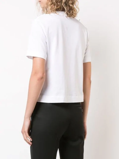Shop Simone Rocha Applique Plaid T-shirt In White