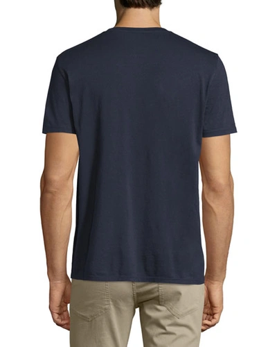 Shop Vince Men's Short-sleeve Pima Crewneck Jersey T-shirt, Black