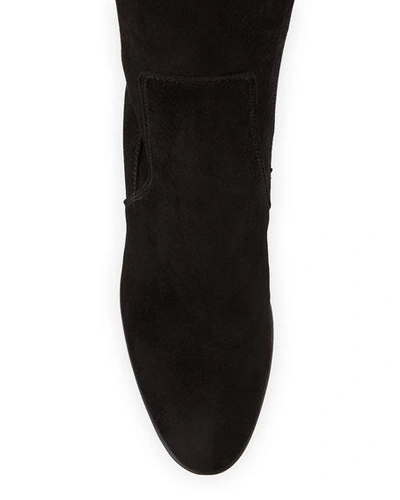 Shop Aquatalia Rhumba Ii Stretch Suede Knee Boots In Black