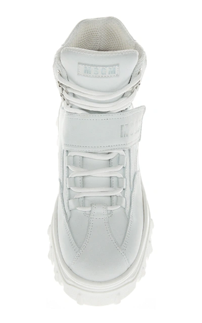 Shop Msgm Chucky Bootie Strap Sneaker In White