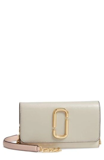 Shop Marc Jacobs Snapshot Leather Wallet On A Chain In Dust Multi