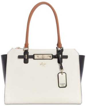 guess cherie status carryall satchel