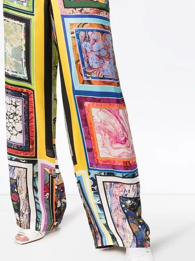 Shop Rosie Assoulin Patchwork Printed Wide Leg Trousers In Multicolour