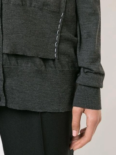 Shop Vera Wang Long Sleeved Cardigan In Grey