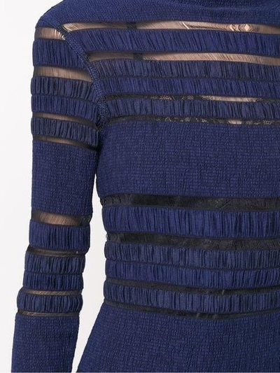 Shop À La Garçonne Ana Ruga Long Sleeved Top In Blue